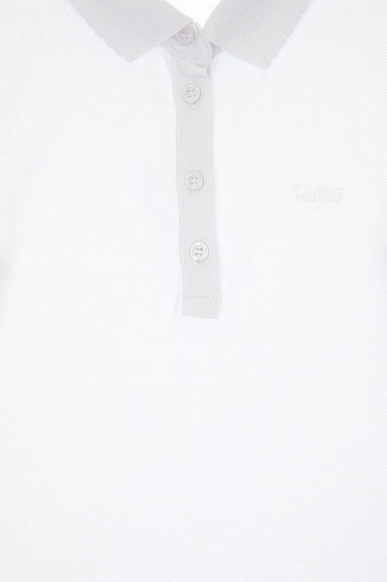 Kız Çocuk Beyaz Polo Yaka Basic Tişört