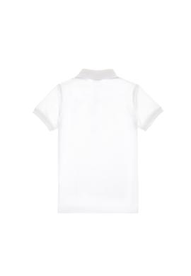 Kız Çocuk Beyaz Polo Yaka Basic Tişört - 50306036074
