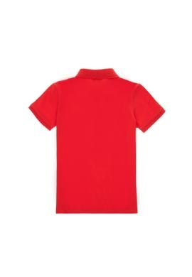 Kız Çocuk Kırmızı Polo Yaka Basic Tişört - 50306036129