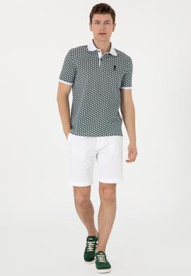 Erkek Regular Fit Polo Yaka Lacivert Desenli Tişört - 50311937016