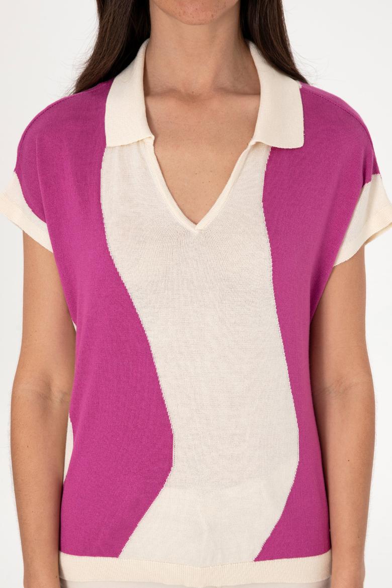 Kadın Fuşya Kazak - 50306755012