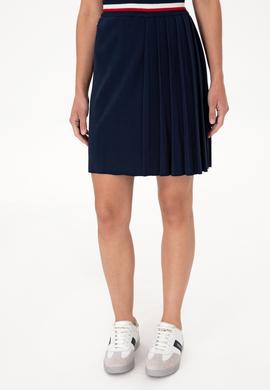 Kadın Lacivert Mini Boy Triko Etek - 50299379011