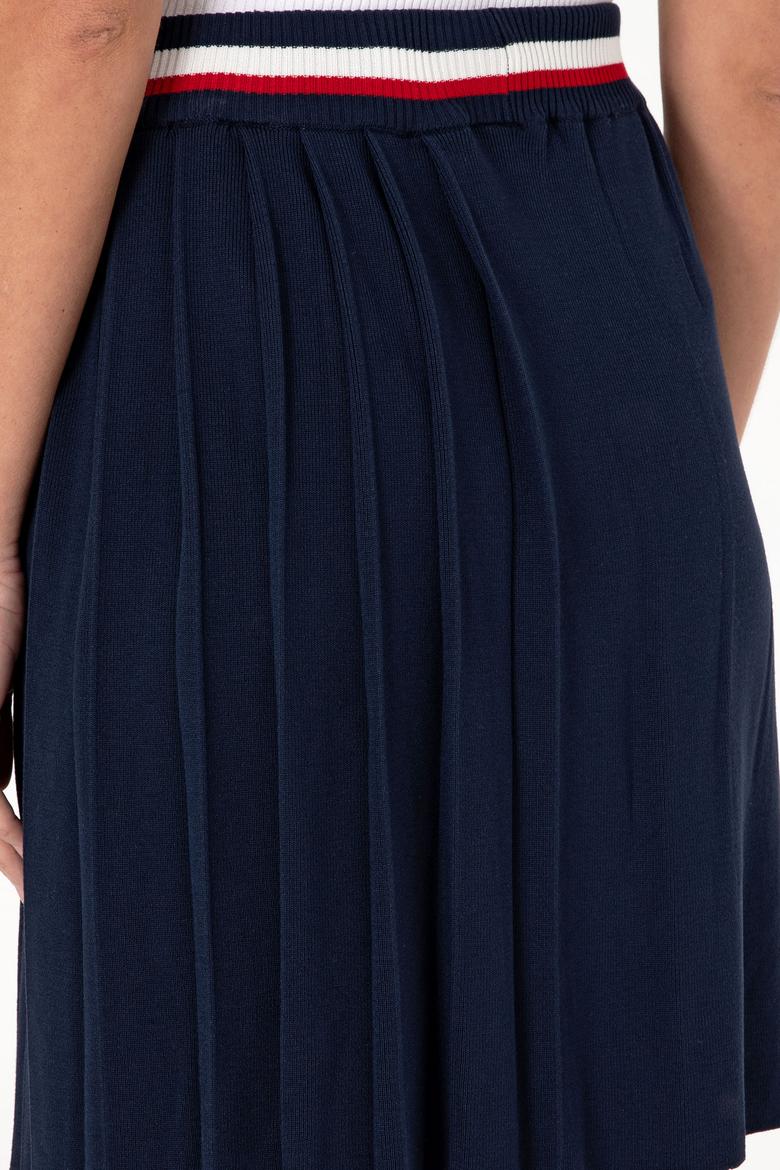 Kadın Lacivert Mini Boy Triko Etek - 50299379011