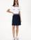 Kadın Lacivert Mini Boy Triko Etek
