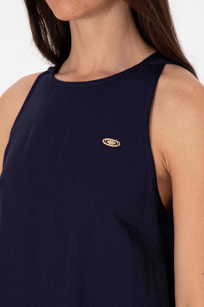 Kadın Lacivert Maxi Boy Dokuma Elbise