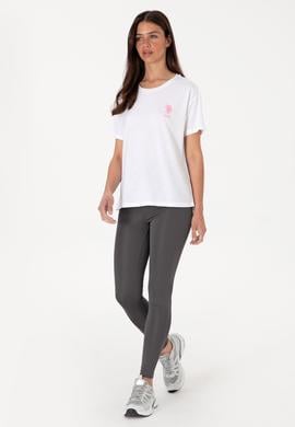 Kadın Beyaz Bisiklet Yaka Tişört - 50300703007