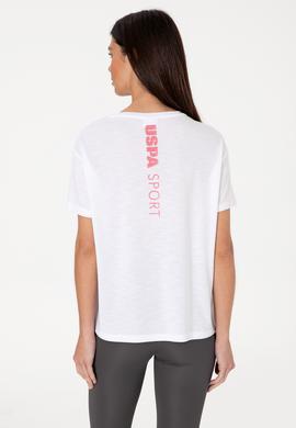 Kadın Beyaz Bisiklet Yaka Tişört - 50300703007