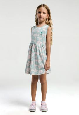 Kız Çocuk Su Yeşili Örme Elbise - 50312493016