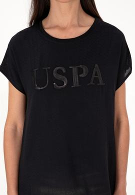 Kadın Siyah Bisiklet Yaka Tişört - 50300777029