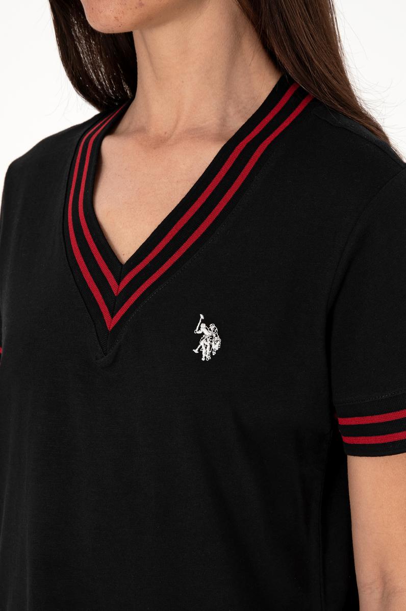 Kadın Siyah V Yaka Tişört