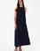 Kadın Lacivert Maxi Boy Dokuma Elbise