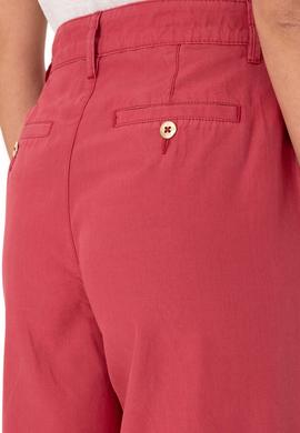 Kadın Vişne Kanvas Loose Fit Pantolon - 50309122018