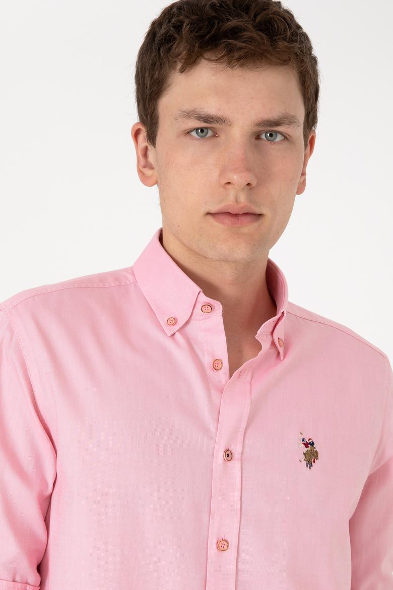 Erkek Pembe Uzun Kollu Basic Gömlek - 50297981078