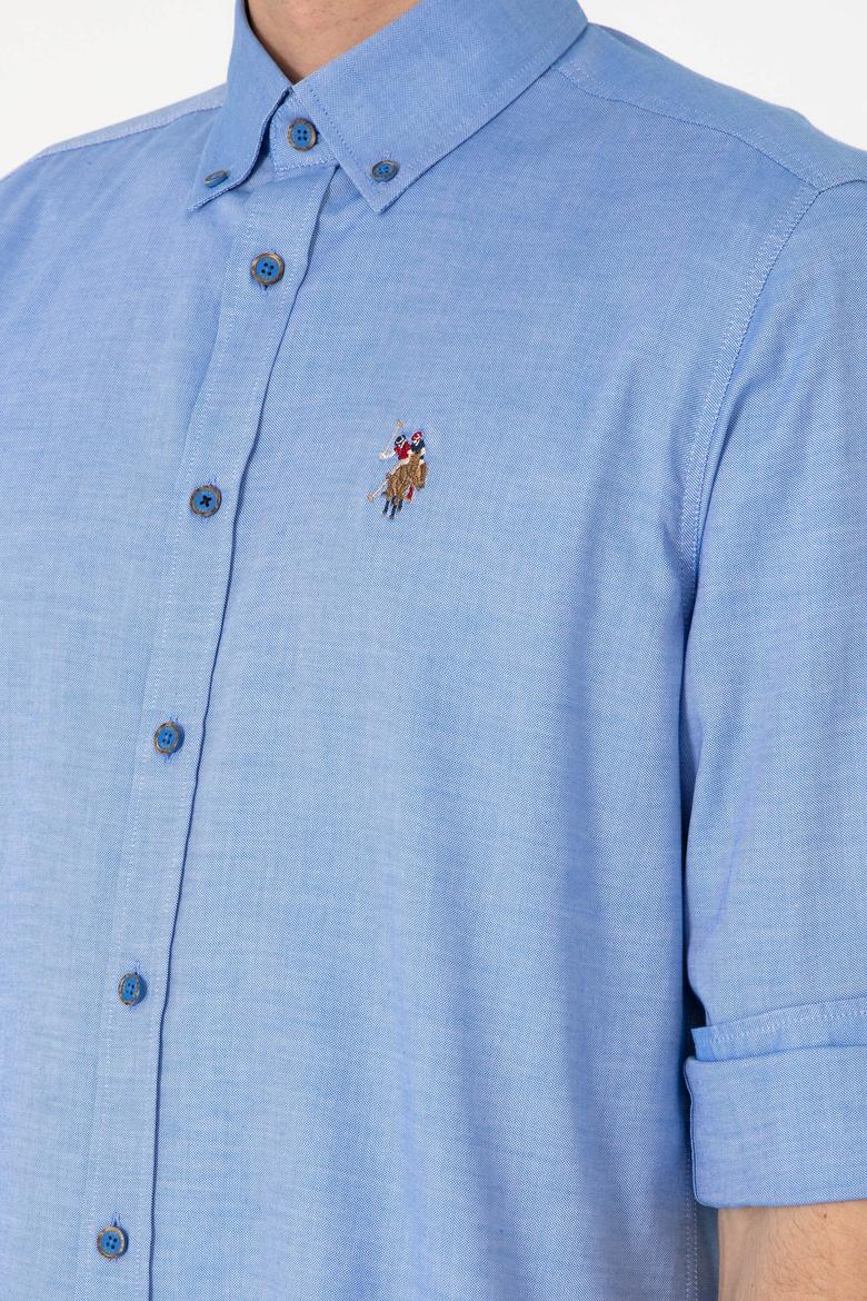 Erkek Kobalt Mavi Uzun Kollu Basic Gömlek - 50297981053