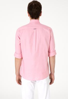 Erkek Pembe Uzun Kollu Basic Gömlek - 50297981078