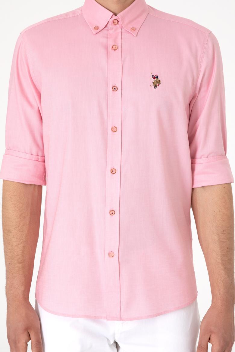 Erkek Pembe Uzun Kollu Basic Gömlek - 50297981078