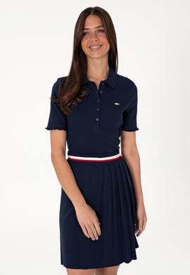 Kadın Lacivert Polo Yaka Tişört - 50306021007