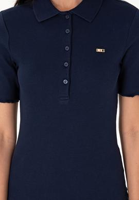 Kadın Lacivert Polo Yaka Tişört - 50306021007