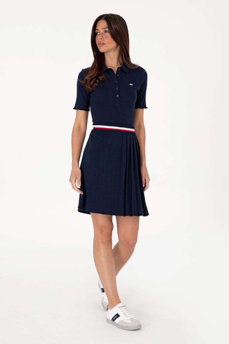 Kadın Lacivert Polo Yaka Tişört - 50306021007