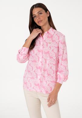 Kadın Pembe Uzun Kollu Gömlek - 50306414005
