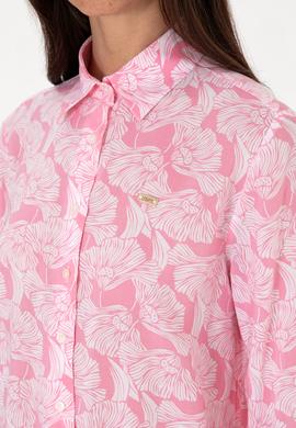 Kadın Pembe Uzun Kollu Gömlek - 50306414005