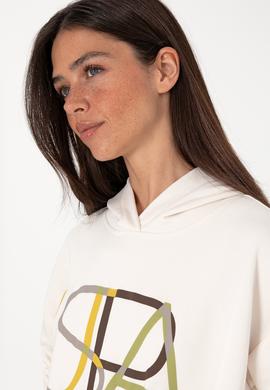 Kadın Krem Kapüşonlu Sweatshırt - 50291261021