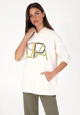 Kadın Krem Kapüşonlu Sweatshırt - 50291261021