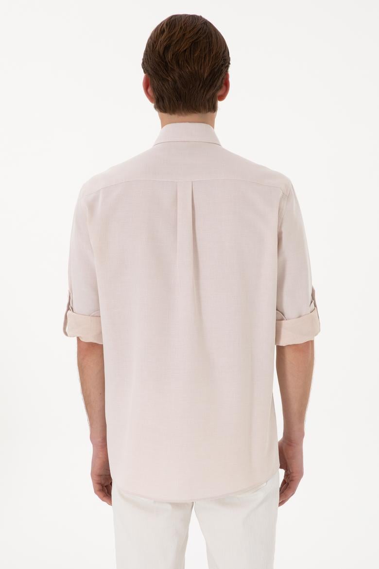 Erkek Camel Regular Fit Cepli Gömlek - 50306340001