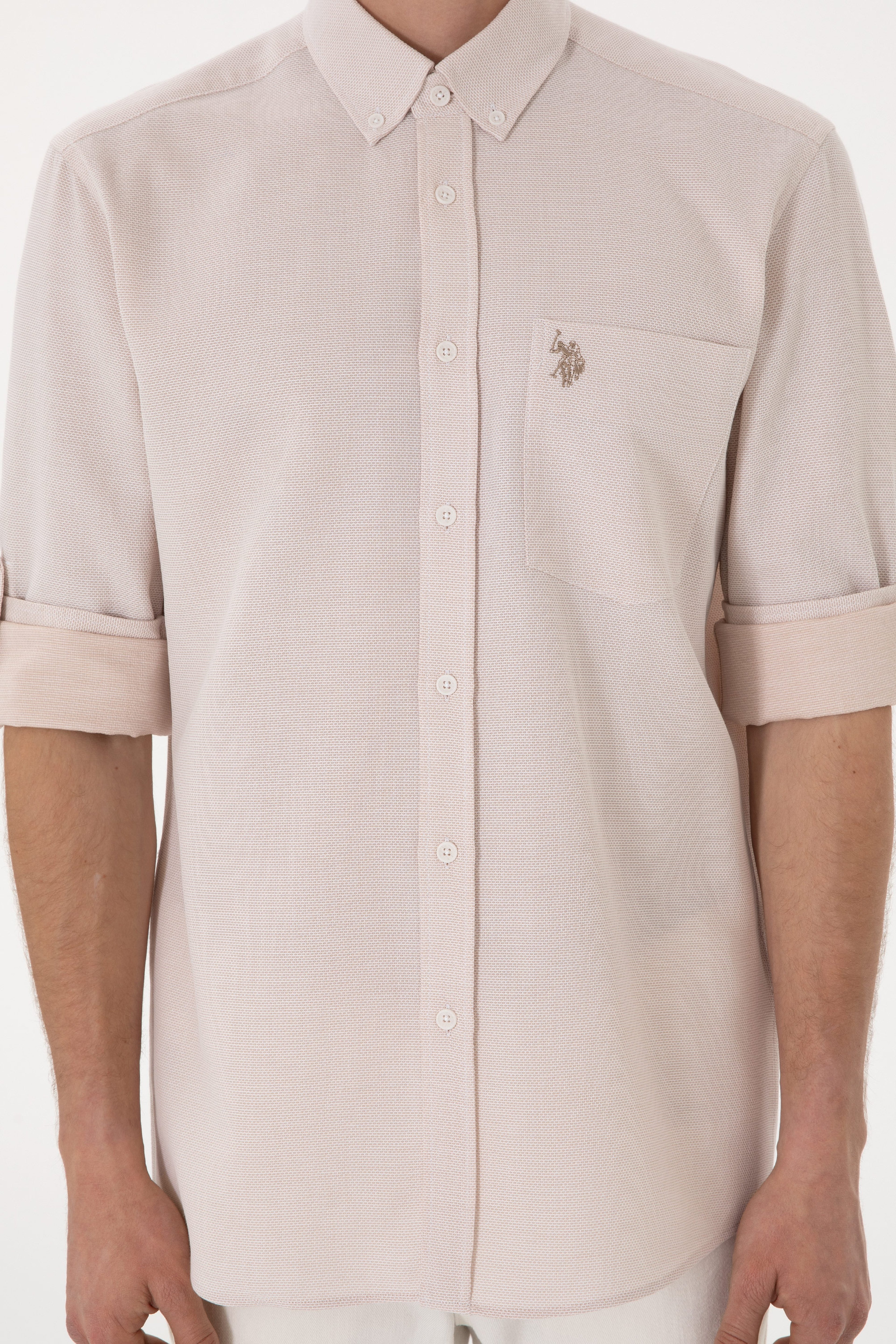 Erkek Camel Regular Fit Cepli Gömlek - Image 6