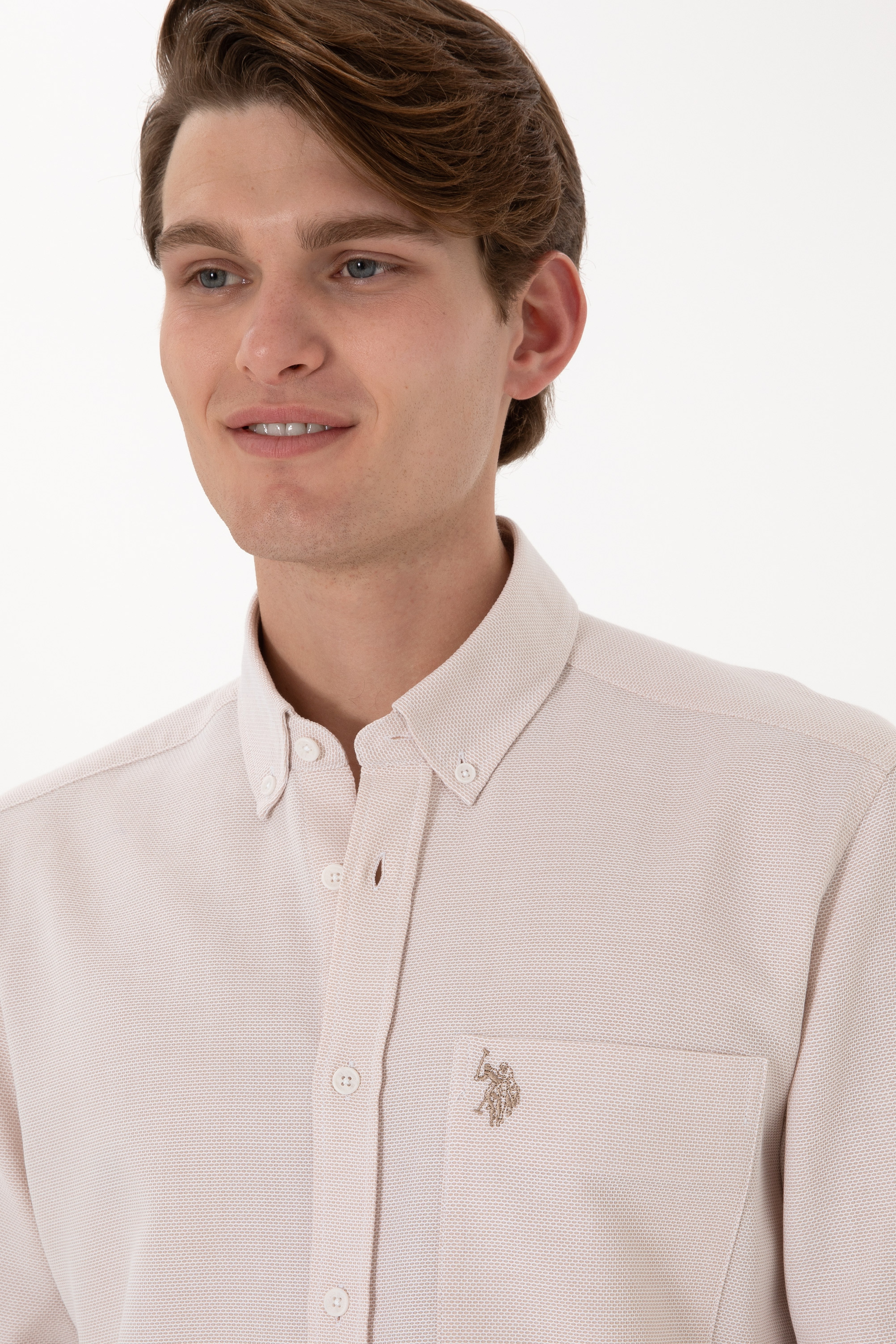 Erkek Camel Regular Fit Cepli Gömlek - Image 2