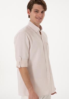 Erkek Camel Regular Fit Cepli Gömlek - 50306340001