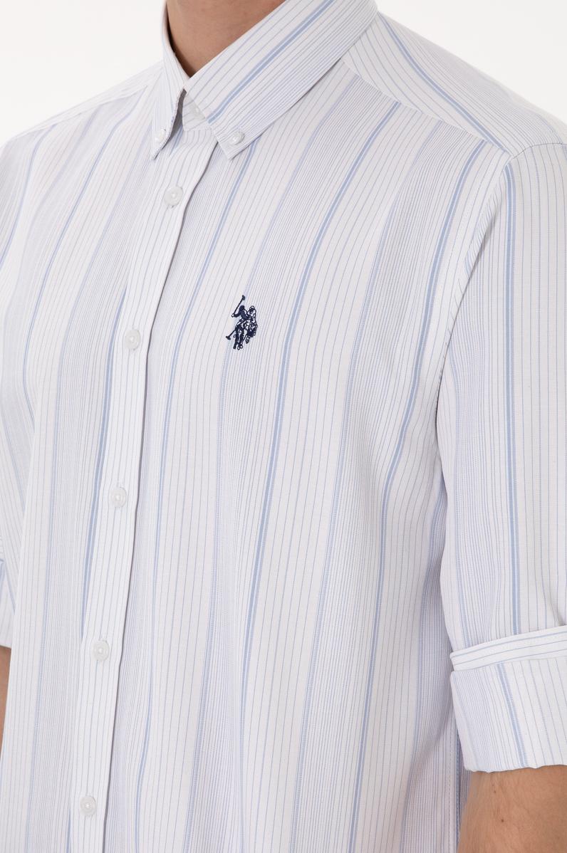 Erkek Mavi Uzun Kollu Gömlek