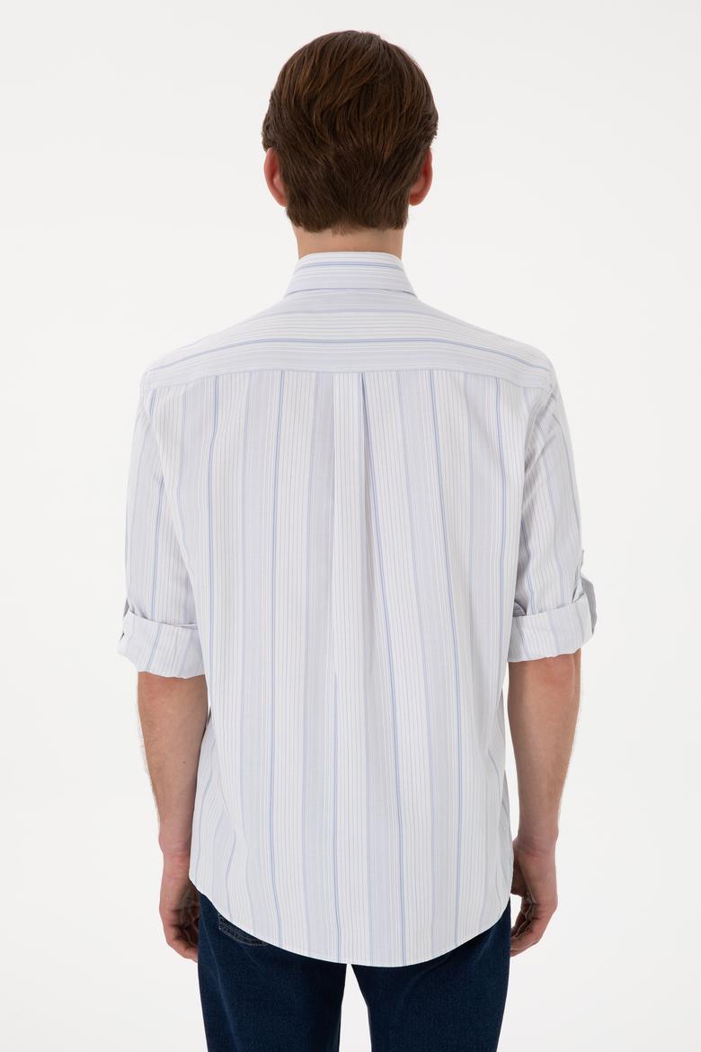 Erkek Mavi Uzun Kollu Gömlek - 50306352018