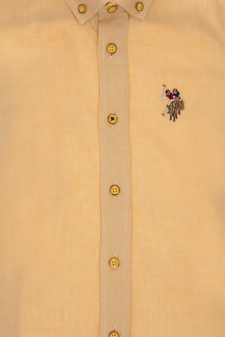 Erkek Çocuk Sarı Uzun Kollu Basic Gömlek - 50298017062