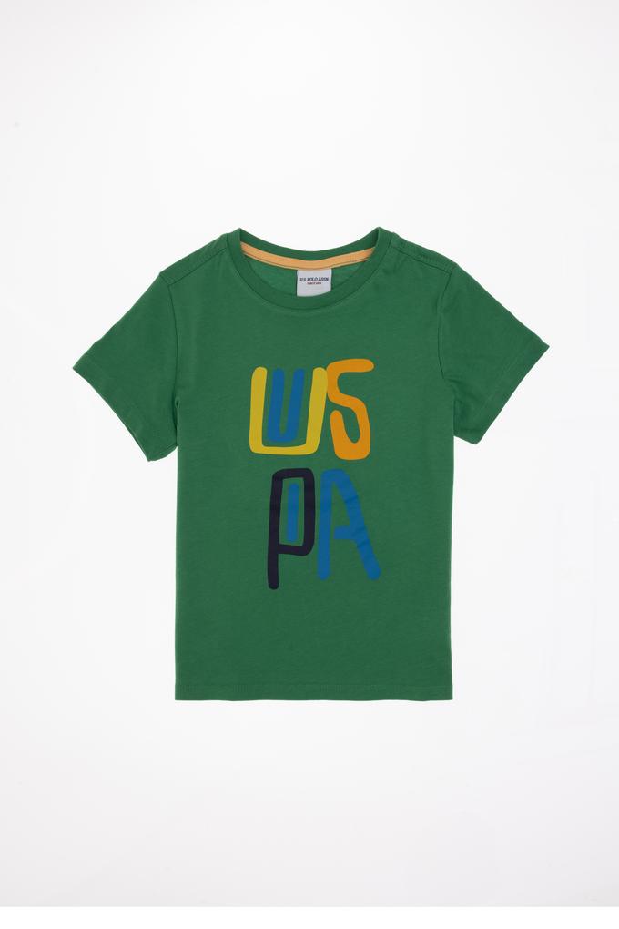 Erkek Çocuk Yeşil Bisiklet Yaka Tişört