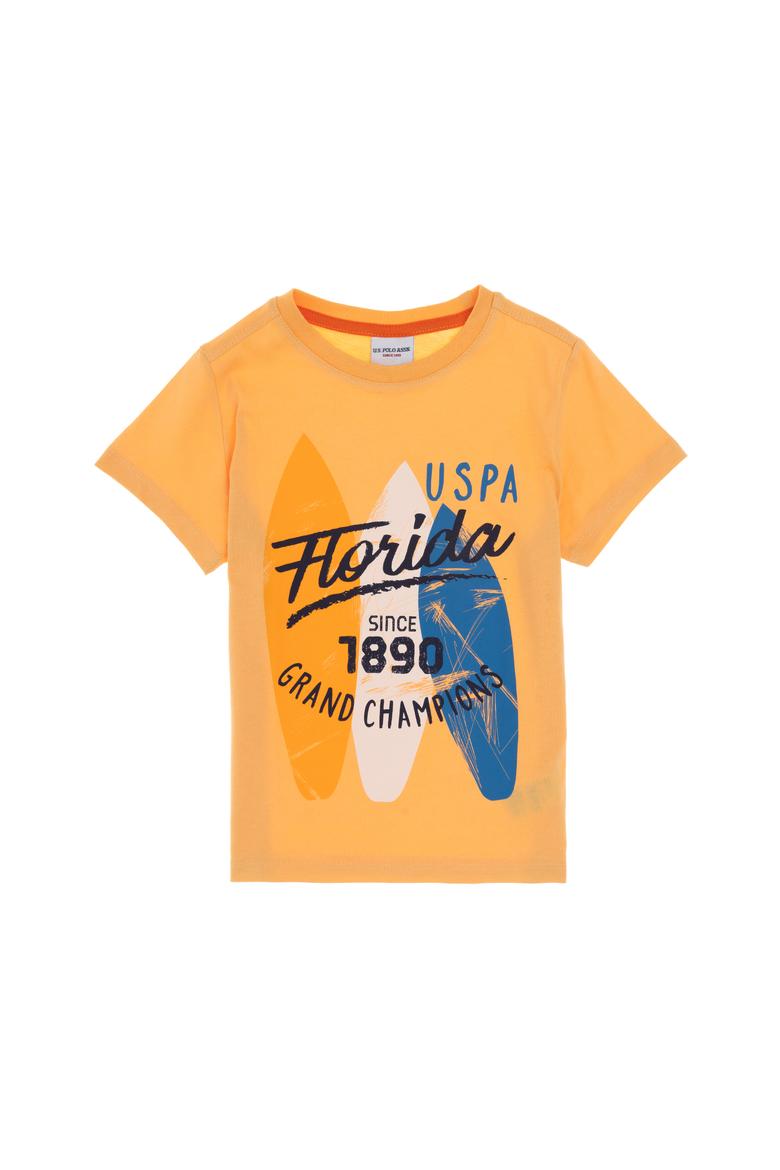 Erkek Çocuk Kavun Bisiklet Yaka Tişört