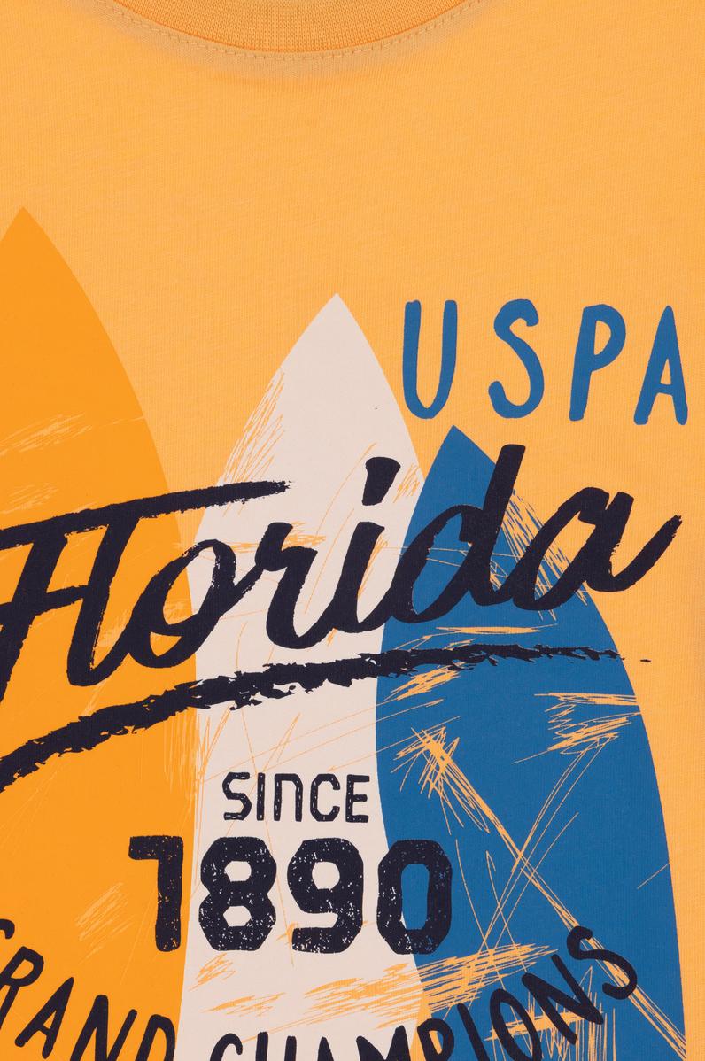 Erkek Çocuk Kavun Bisiklet Yaka Tişört