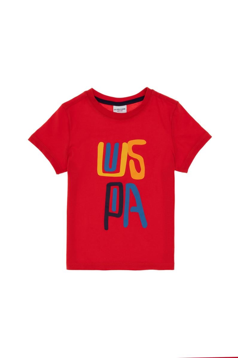 Erkek Çocuk Kırmızı Bisiklet Yaka Tişört