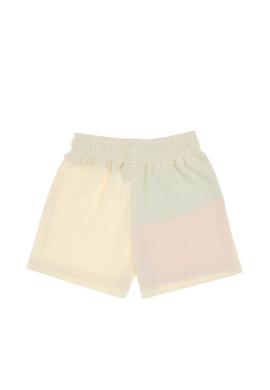 Kız Çocuk Pembe Blok Renkli Örme Şort - 50306299021