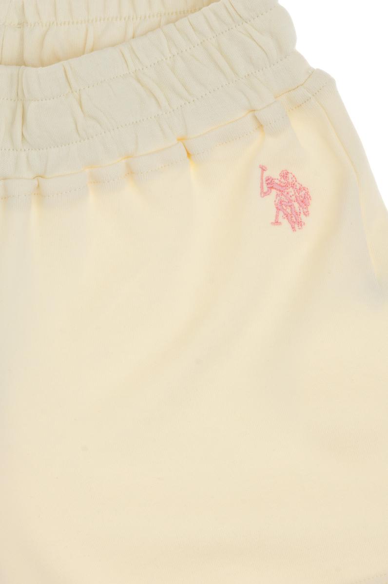 Kız Çocuk Pembe Blok Renkli Örme Şort