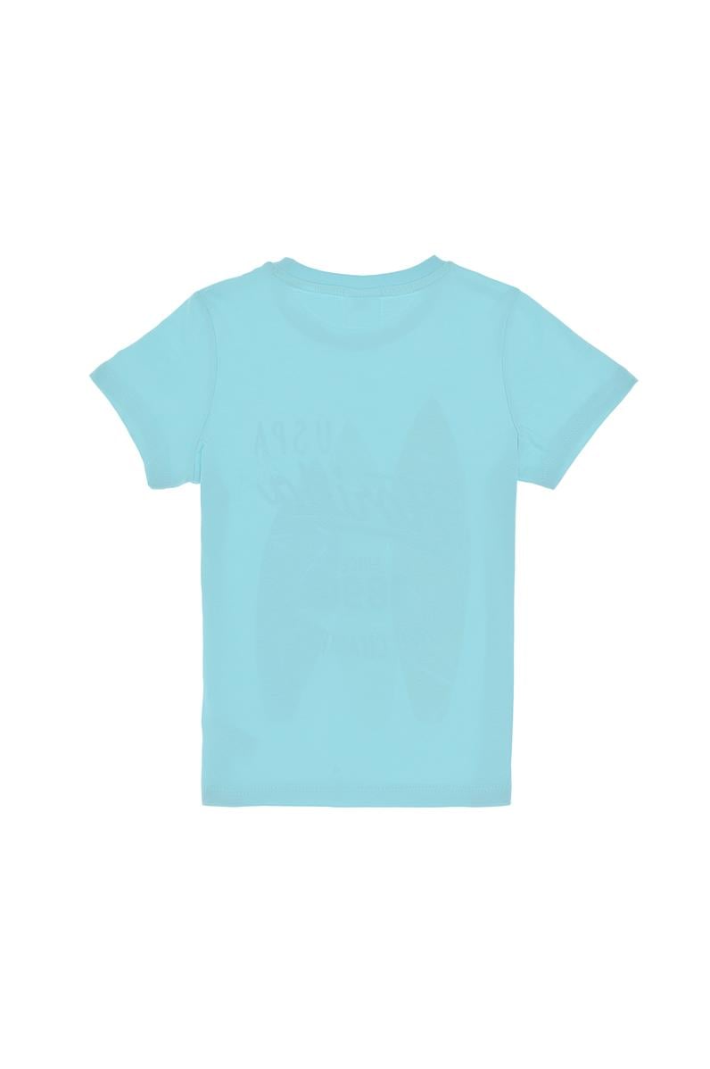 Erkek Çocuk Aqua Bisiklet Yaka Tişört