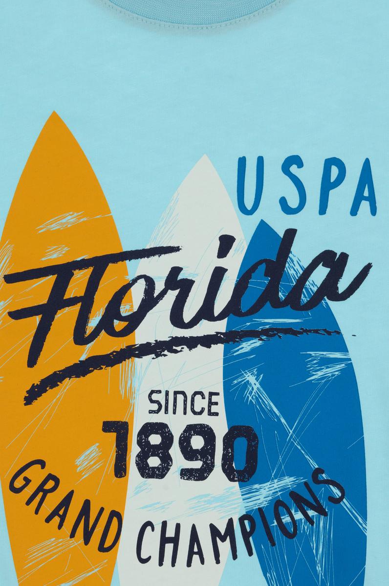 Erkek Çocuk Aqua Bisiklet Yaka Tişört