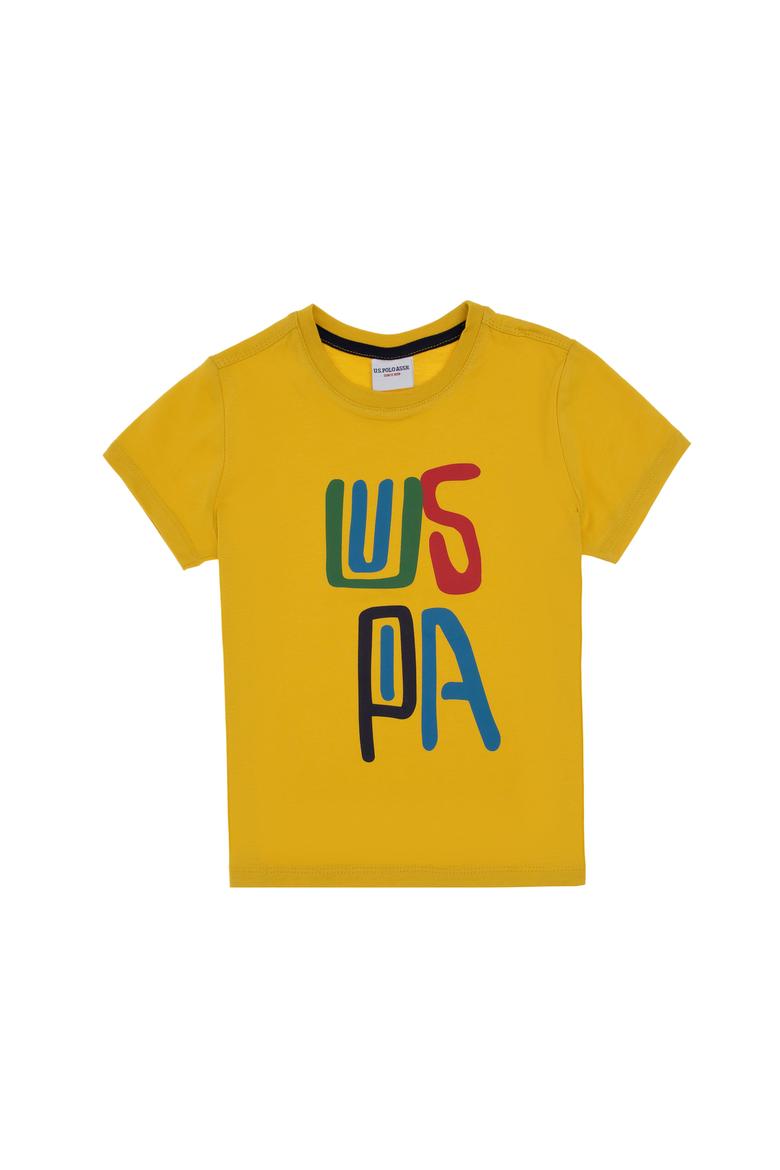 Erkek Çocuk Sarı Bisiklet Yaka Tişört