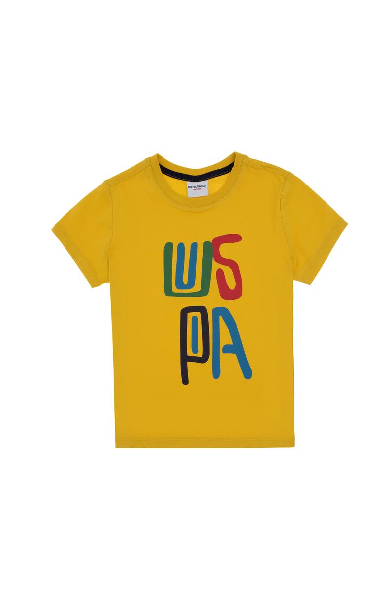 Erkek Çocuk Sarı Bisiklet Yaka Tişört