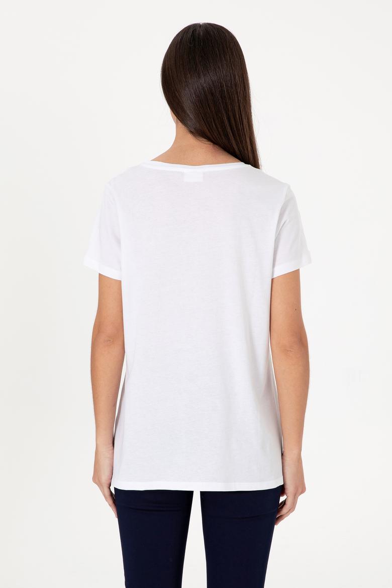Kadın Beyaz Tişört - 50307933006