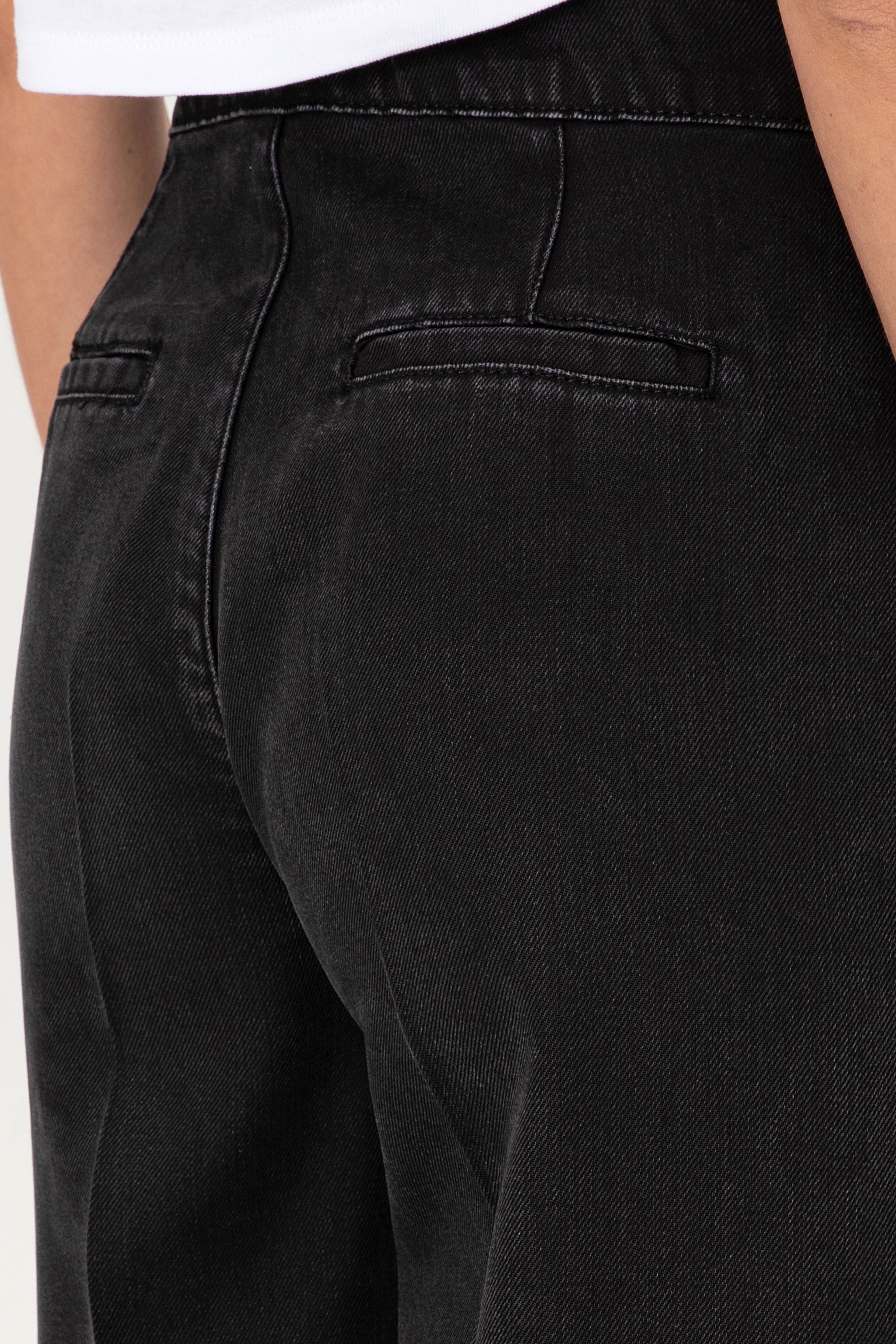 Kadın Siyah Loose Fit Jean Pantolon
