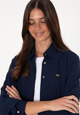 Kadın Lacivert Uzun Kollu Tunik Gömlek - 50306754046