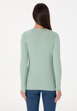 Kadın Su Yeşili Basic Kazak - 50288992014