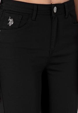 Kadın Siyah Kanvas Toothpick Fit Pantolon - 50307940018