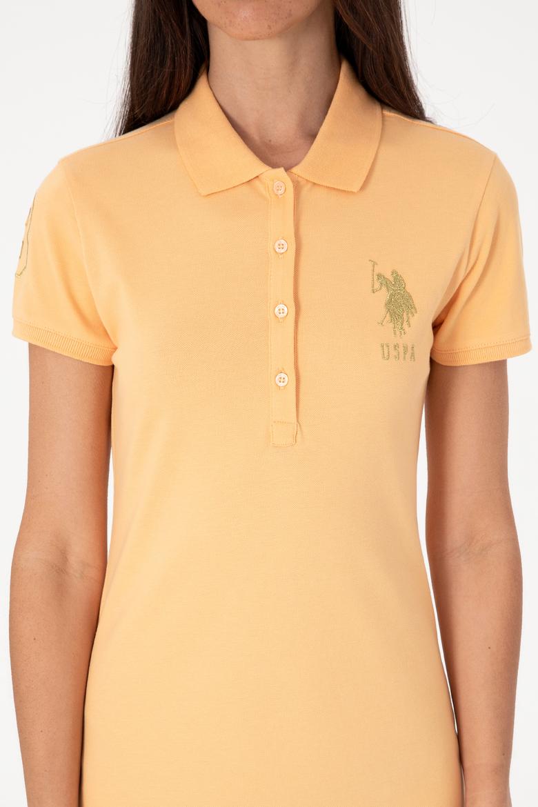 Kadın Kavun Polo Yaka Mini Boy Örme Elbise - 50297457173